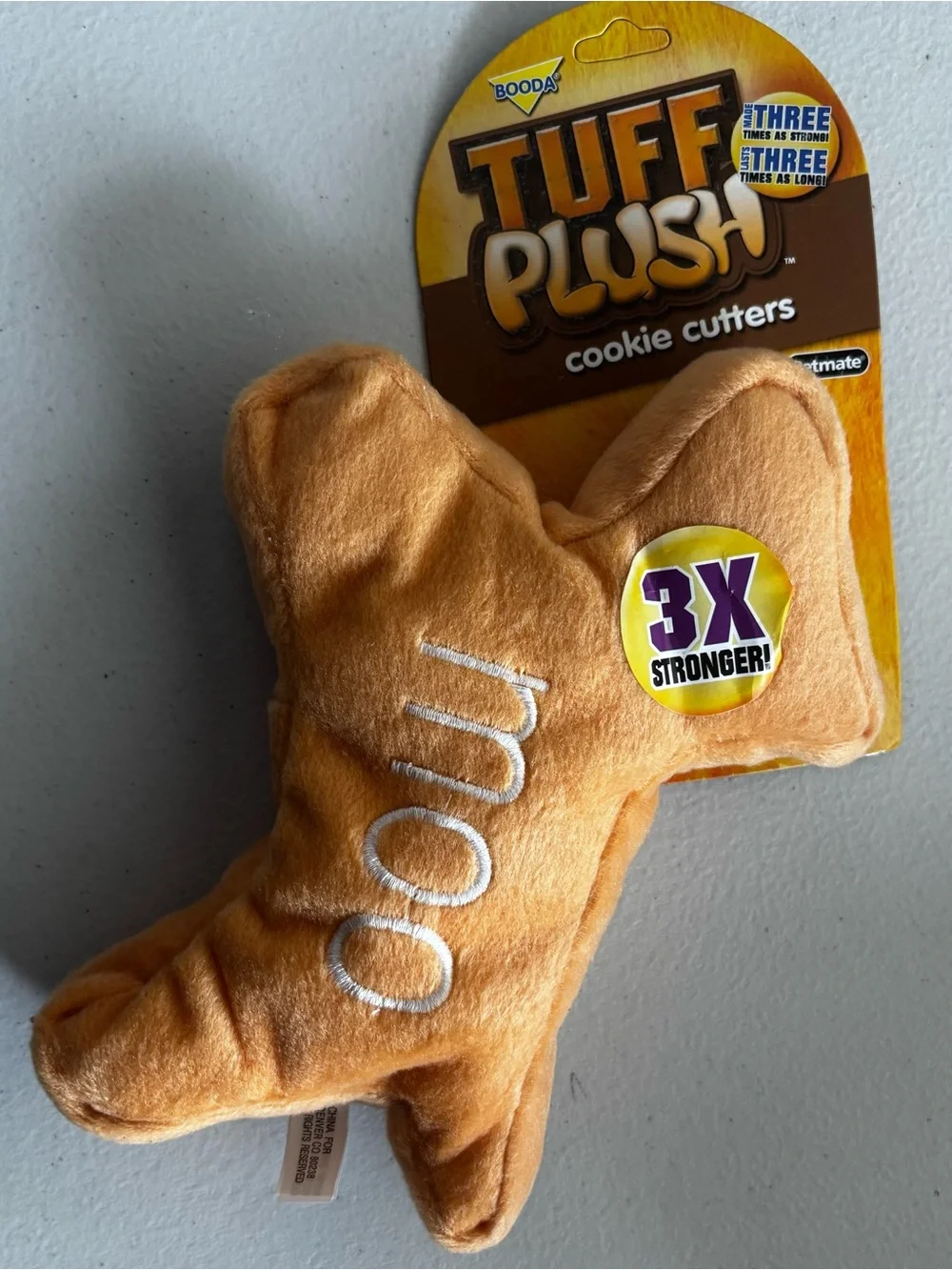 Moo Brown Plush Tuff Cutter Dog Toy 3 Pack